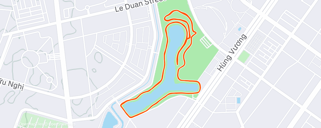 Map of the activity, Morning Run