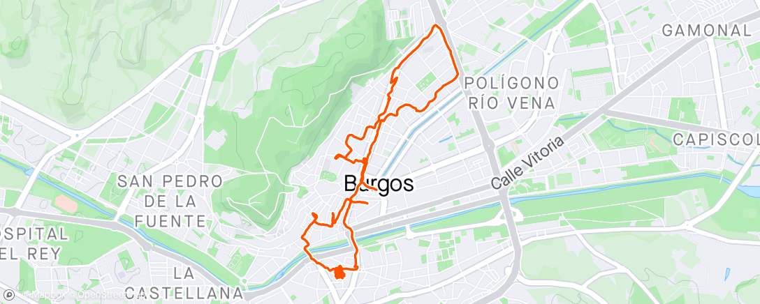 Map of the activity, Saturday in Burgos