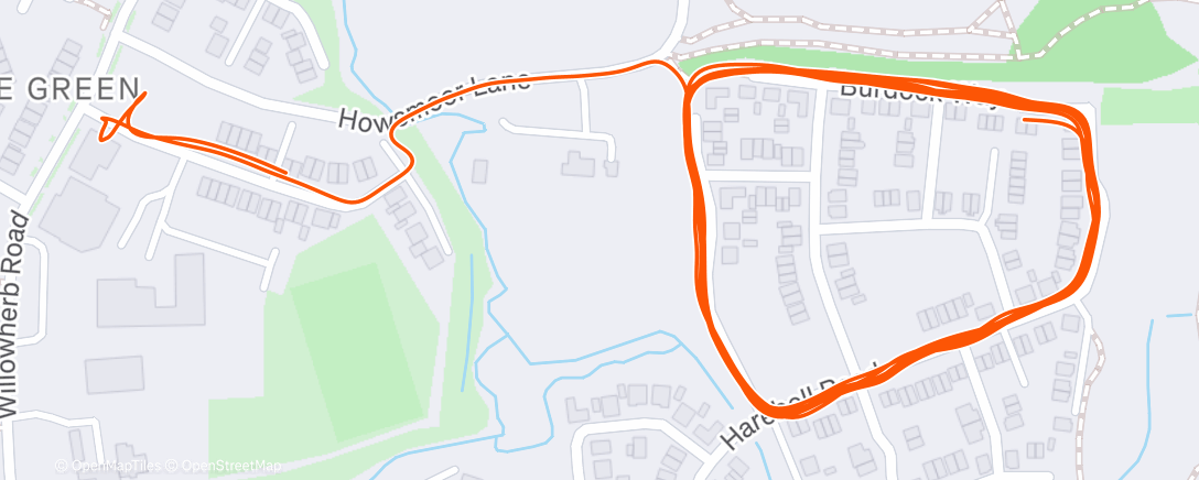 Map of the activity, 午后跑步