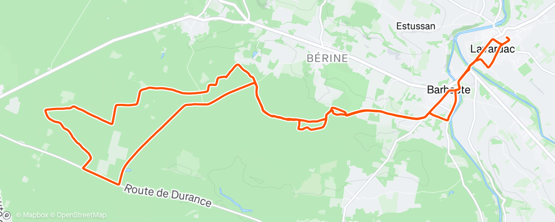 Map of the activity, Sortie VTT en soirée