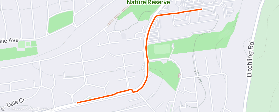 Map of the activity, Run to gym