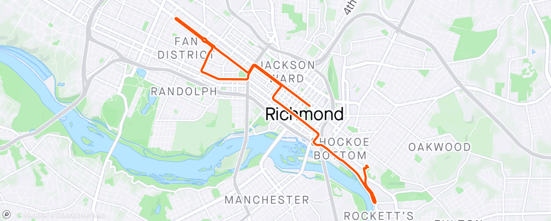 Map of the activity, Zwift - Wave Rider in Richmond