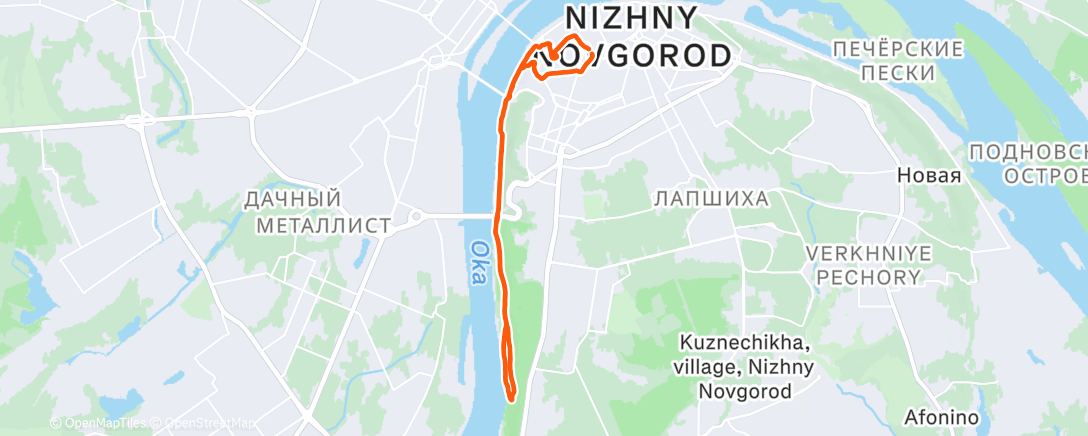 Map of the activity, Lunch Run