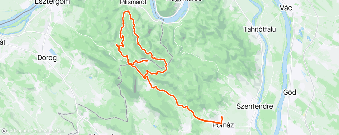 Mapa da atividade, Dobogókő Ferivel