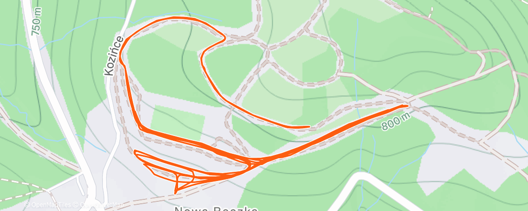 Map of the activity, Afternoon Nordic Ski