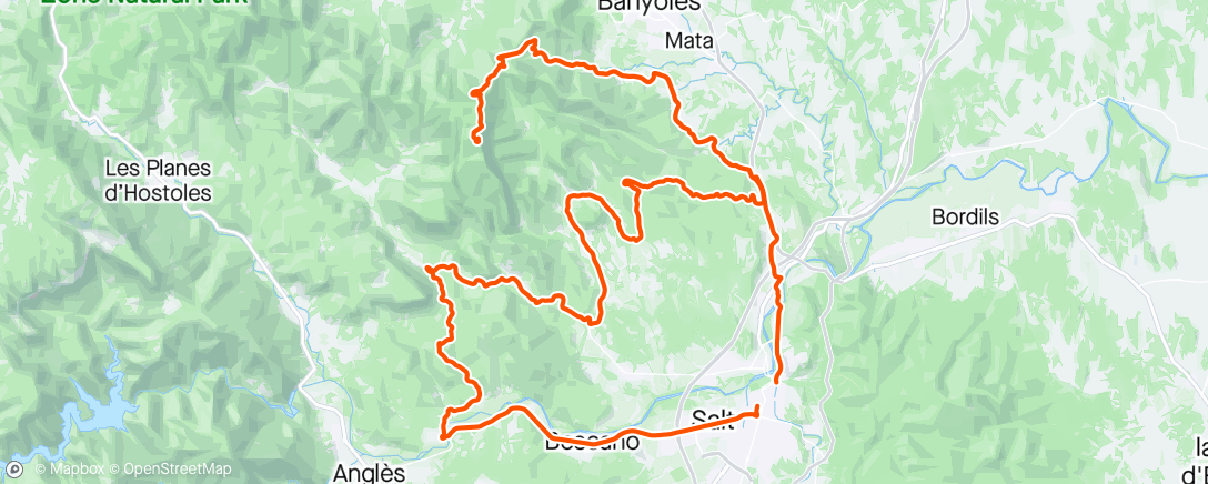 Map of the activity, Rocacorba and then some