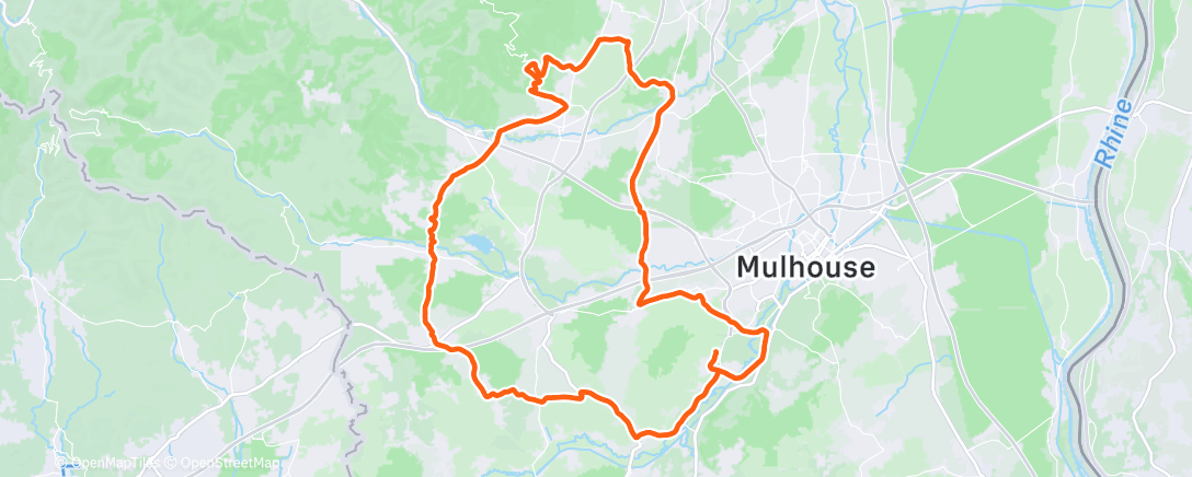 Map of the activity, Sortie vélo le matin