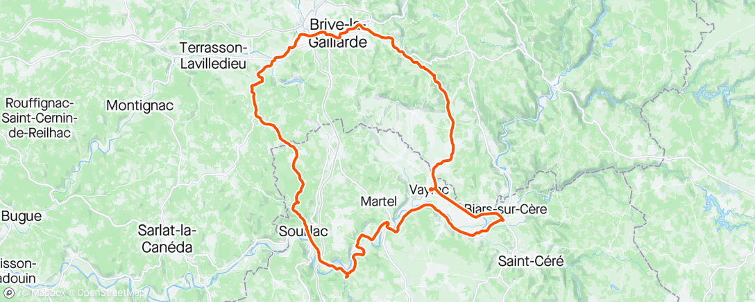Map of the activity, Sur la trace du BRM 150 kms du CVG