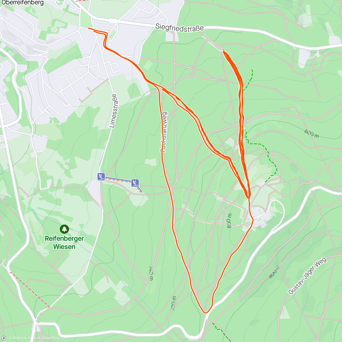 Map of the activity, 4 x Feldberg