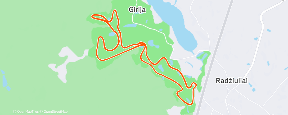 Map of the activity, Lunch skis