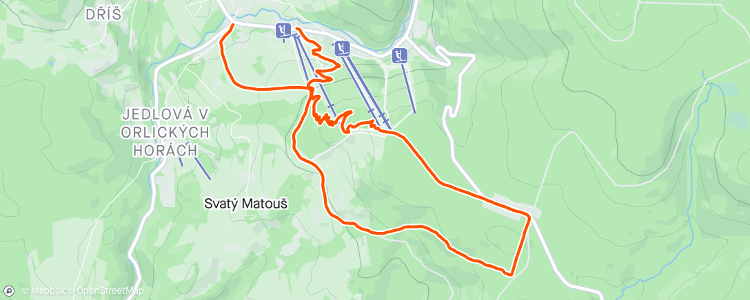 Map of the activity, Spring Jog