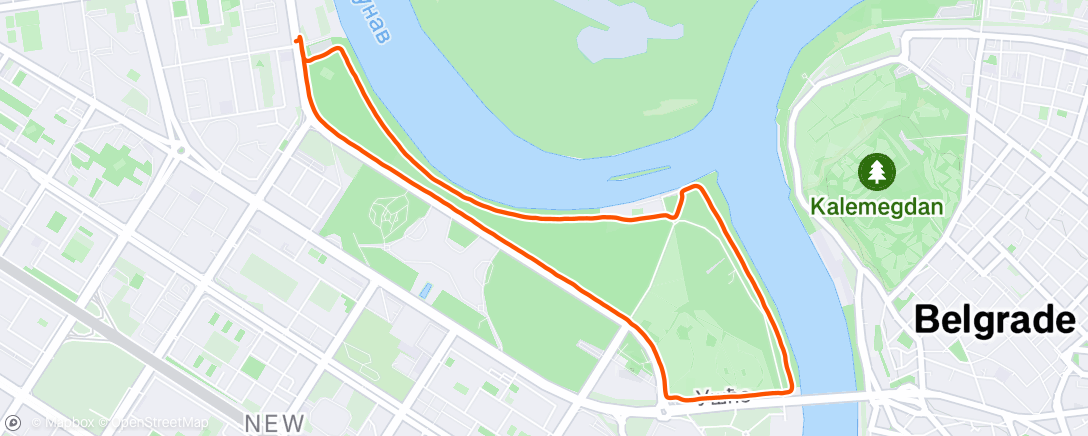Map of the activity, Morning Run