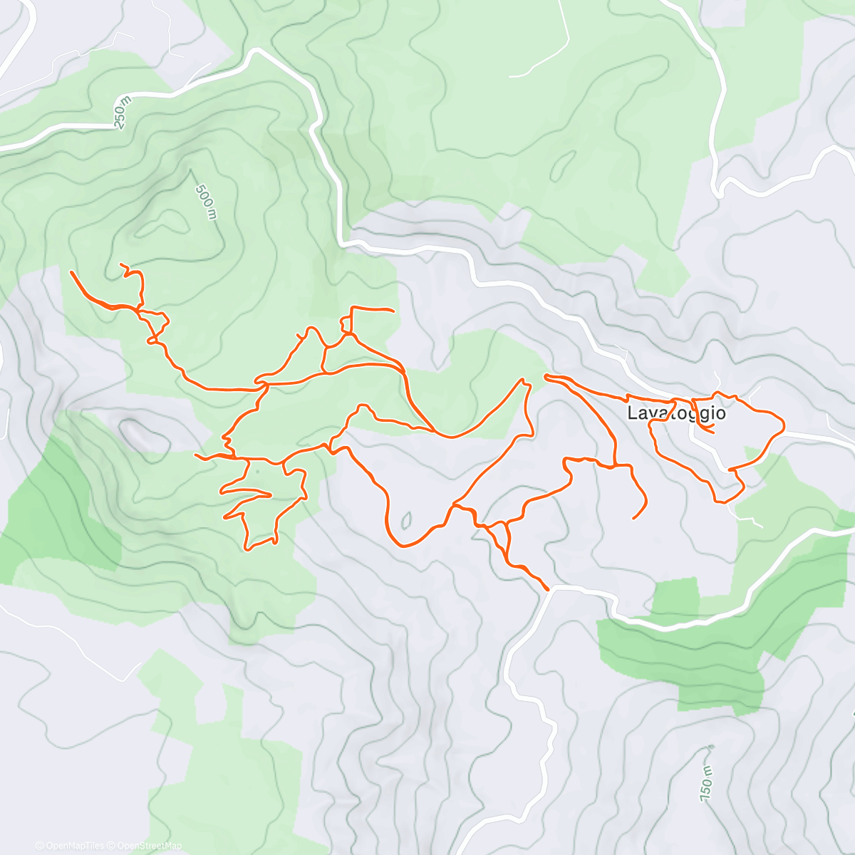 Map of the activity, Sortie VTT dans l'après-midi