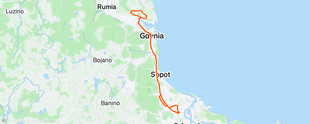 Map of the activity, Afternoon Ride