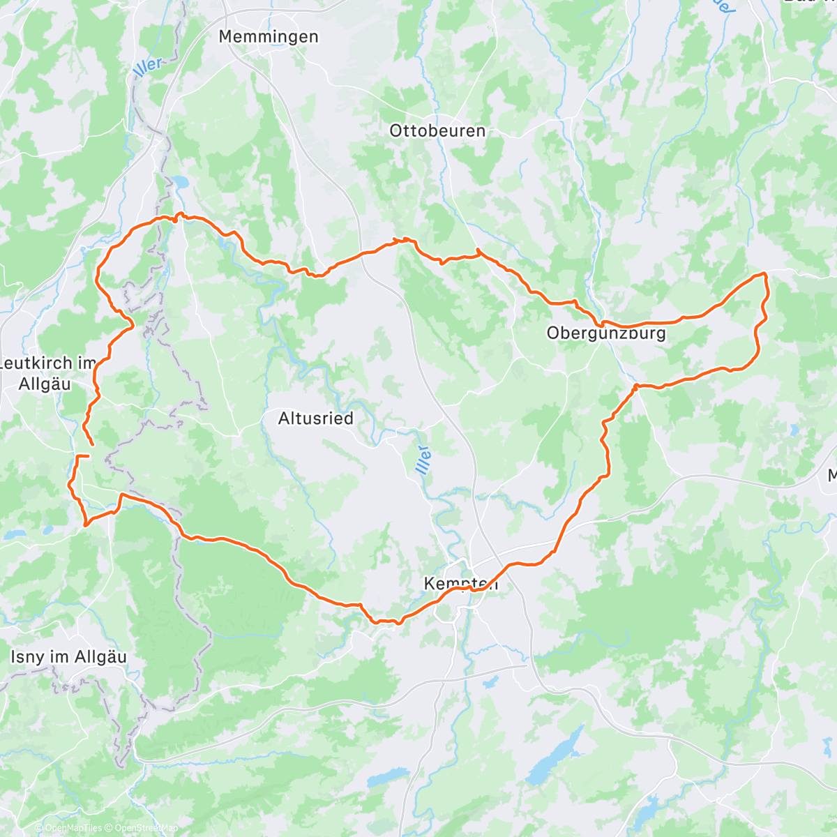 Map of the activity, Allgäu <3