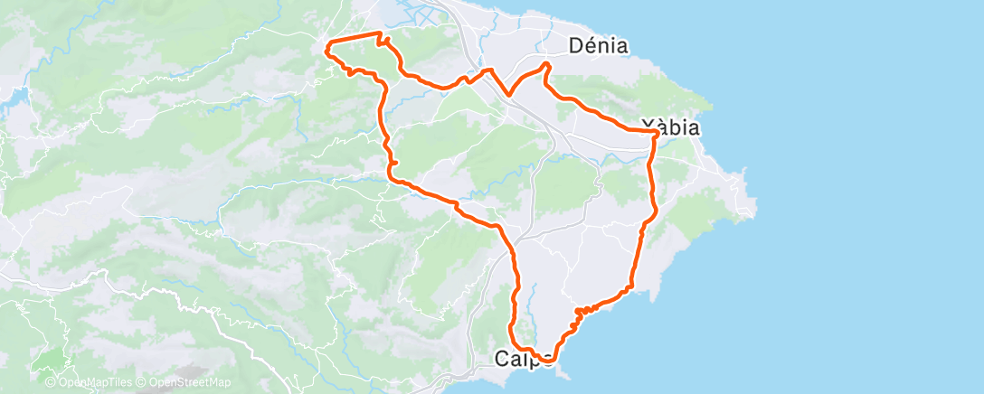 Map of the activity, Cycling