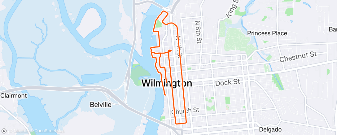 Map of the activity, Morning Run