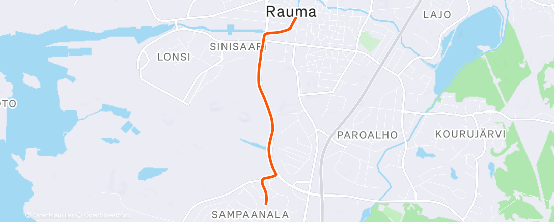 Mappa dell'attività Morning Ride