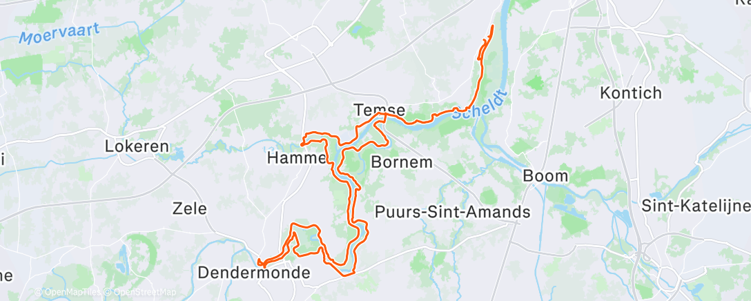 Карта физической активности (Afternoon Ride)