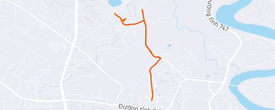 Map of the activity, Evening Walk