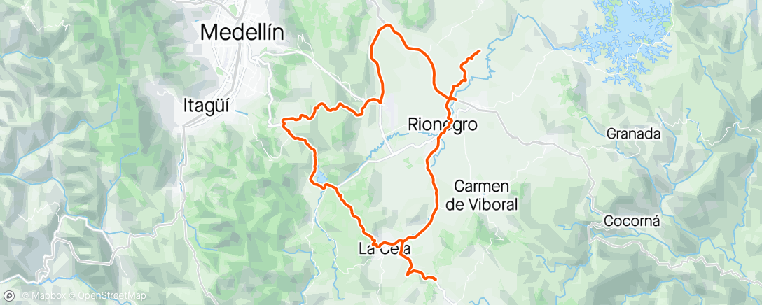 Mapa da atividade, Bicicleta por la mañana