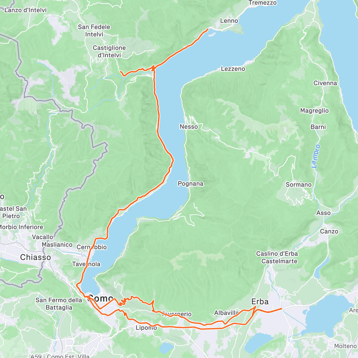 Map of the activity, sognando mugno