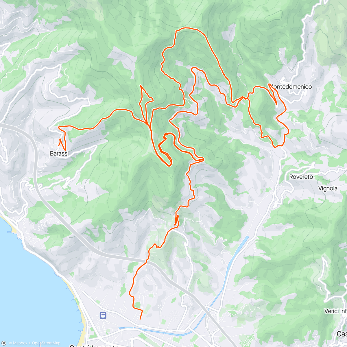 Map of the activity, Sestri e dintorni più pranzo 😁🙂