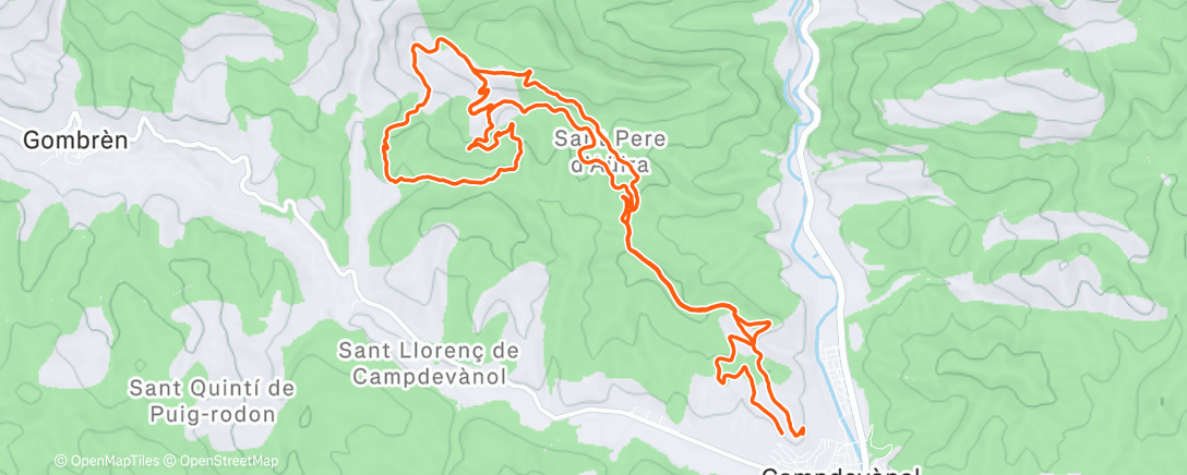 Map of the activity, Carrera de montaña matutina