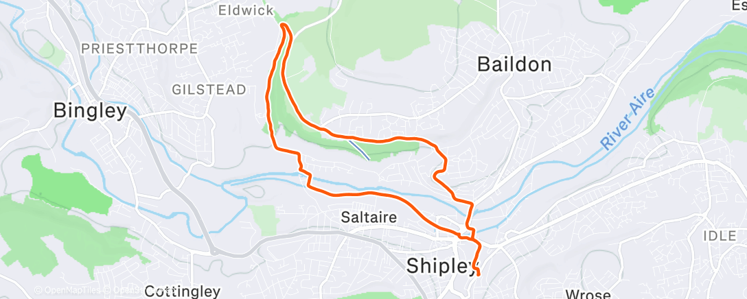 Mappa dell'attività Afternoon Run