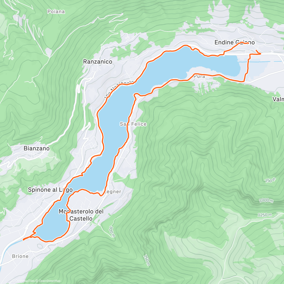 Map of the activity, Merry Christmas run