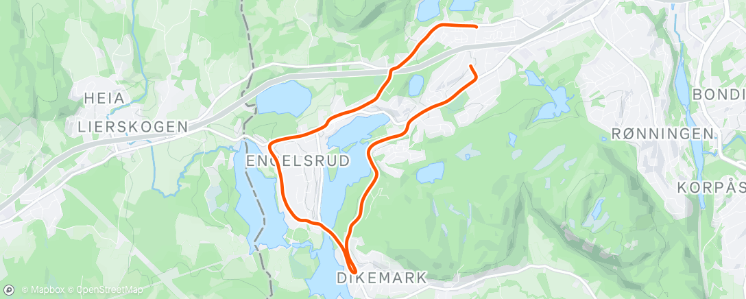 Map of the activity, Morning Run