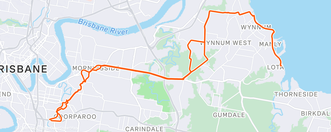 Map of the activity, Morning Ride