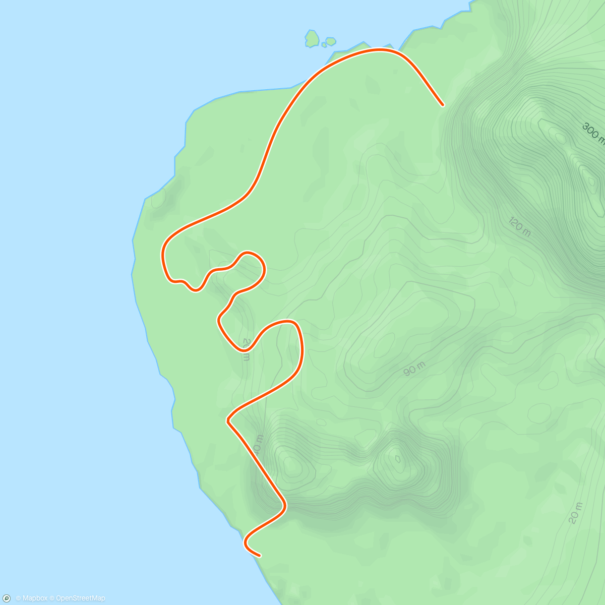 Map of the activity, Zwift - Figure 8 Reverse in Watopia