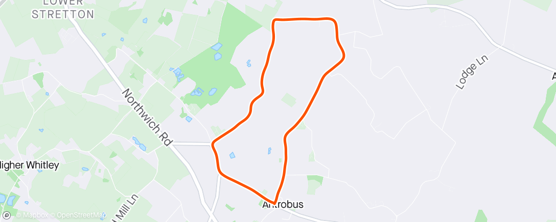 Map of the activity, Antrobus 5K Loop