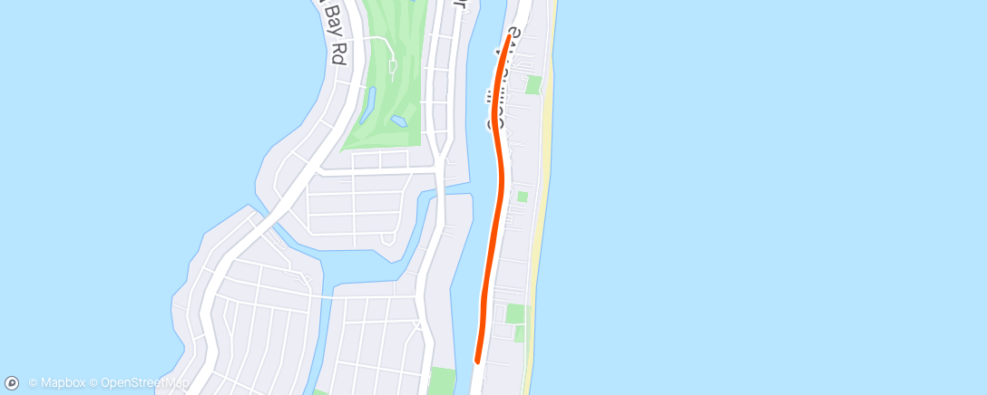 Карта физической активности (Miami Beach quick run before the party)