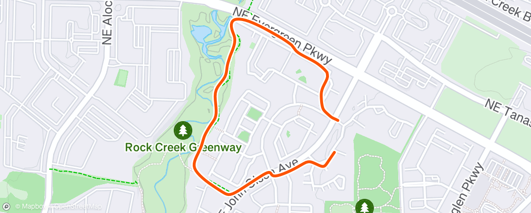 Map of the activity, Morning Walk