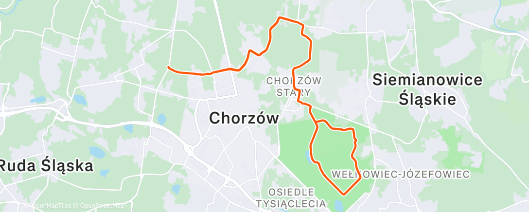 Map of the activity, Afternoon Ride