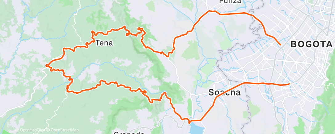 Карта физической активности (Morning Ride)