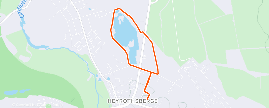 Map of the activity, Lauf am Mittag