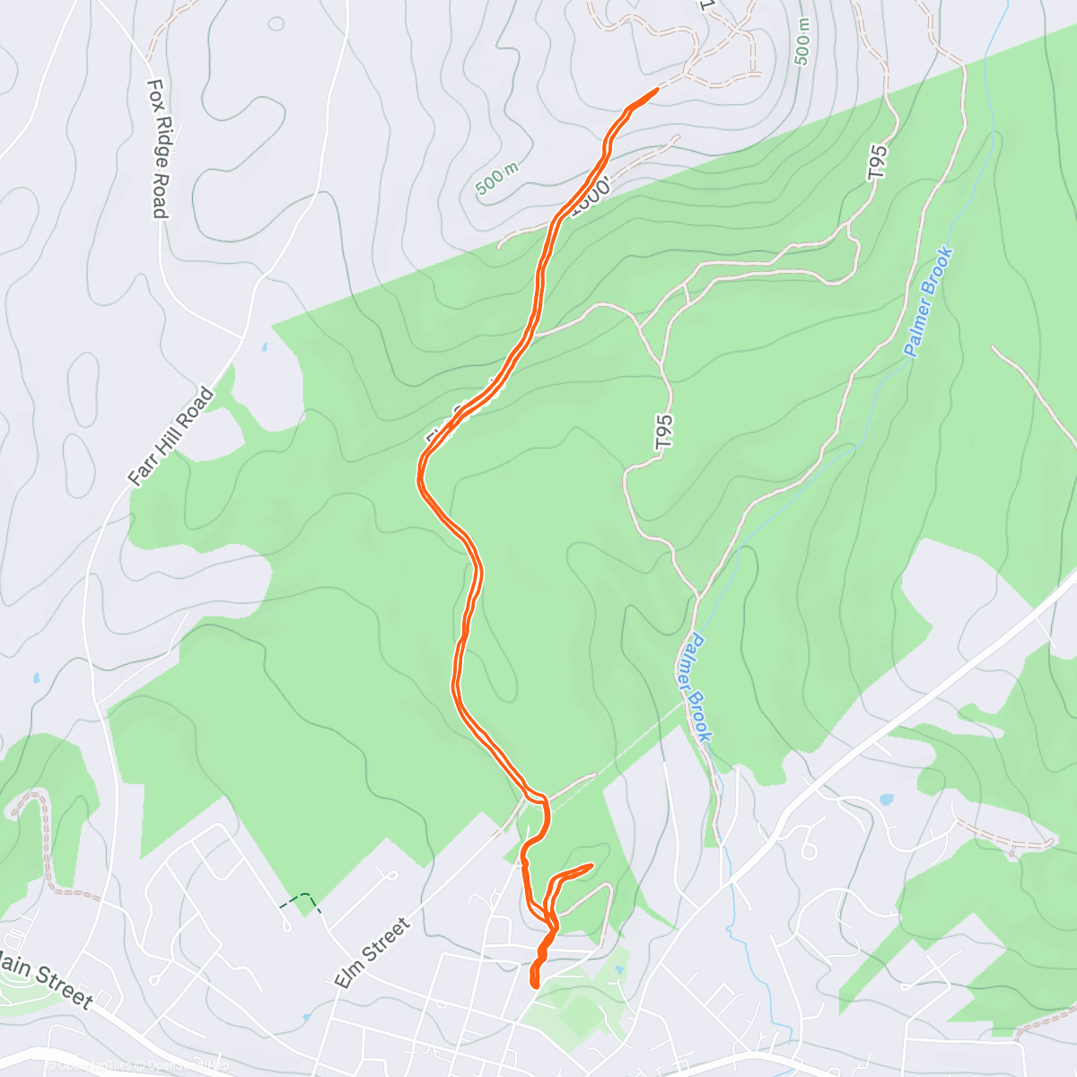 Map of the activity, Lunch Run