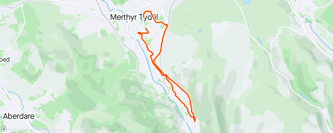 Map of the activity, Morning Run