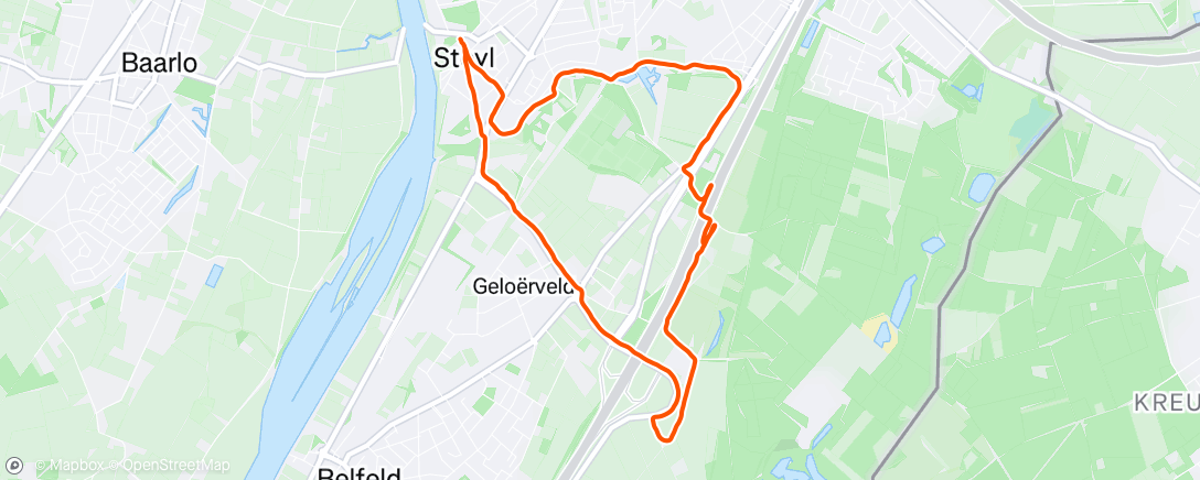 Map of the activity, Ochtendloop