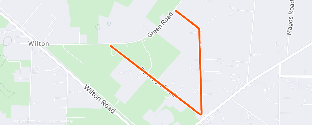 Map of the activity, Evening Run