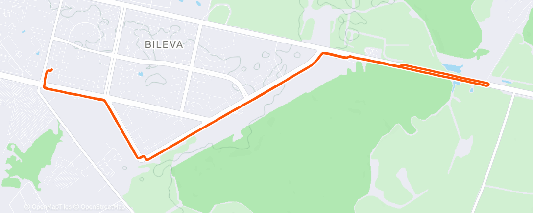 Map of the activity, Дневной забег