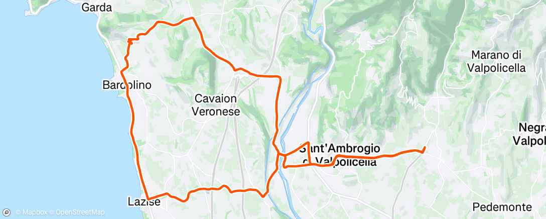 Map of the activity, Giro mattutino