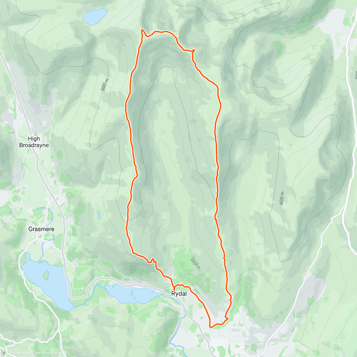 Map of the activity, Fairfield Horseshoe.