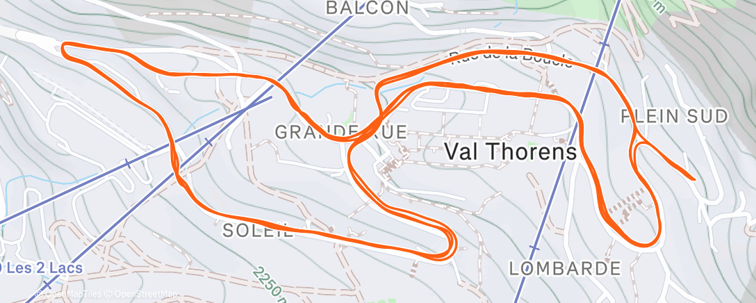 Map of the activity, Trail le matin