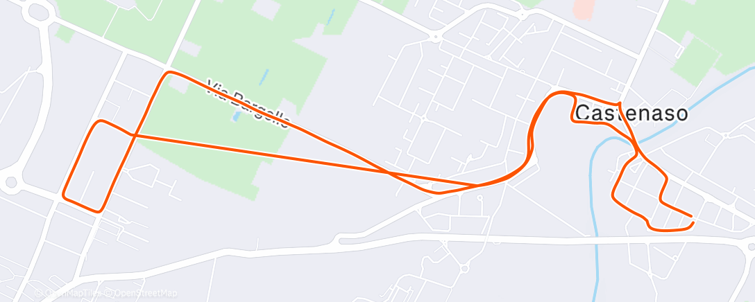 Map of the activity, Lento e chiacchiere (10km)