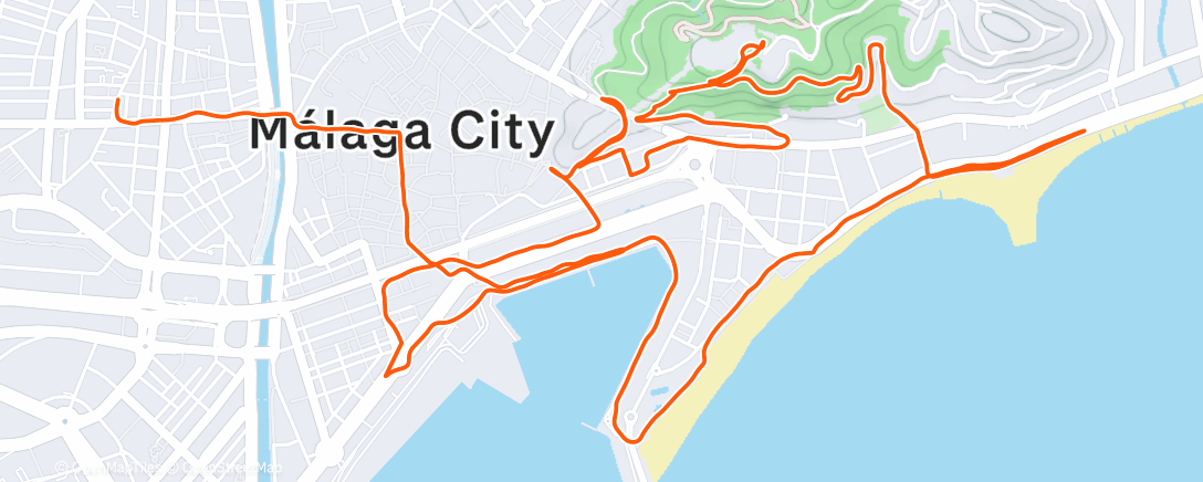 Map of the activity, Afternoon Run