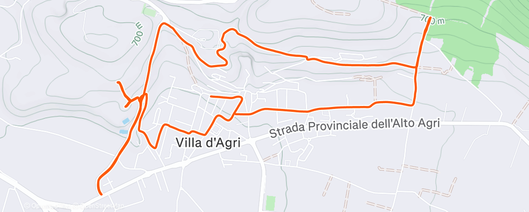Map of the activity, Ciclista medio off season